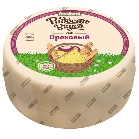  Сыр Ореховый с фенгуреком и вкусом грецкого ореха 45%, весовой (7,8 кг), ТМ Радость Вкуса